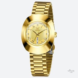 Montre femme quartz ovale dorée élégante