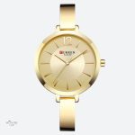 Montre quartz femme ronde minimaliste au design épuré