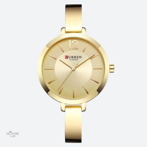 Montre quartz femme ronde minimaliste au design épuré