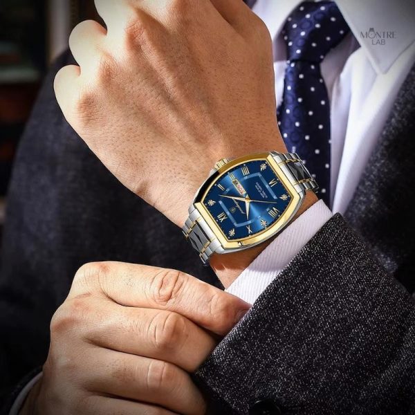 Accessoire homme, montre quartz au design moderne