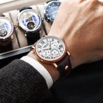 Chronographe pour Homme, Montre Ronde avec Cadran Classique