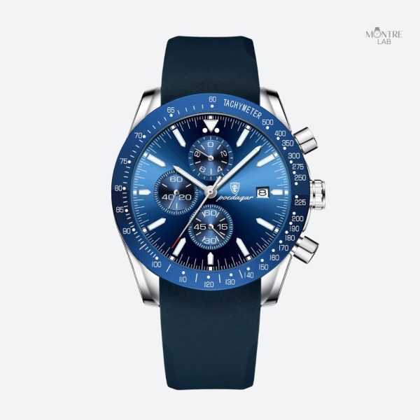 Montre Chronographe Homme Silicone Quartz