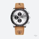 Montre ronde homme en silicone avec chronographe intégré