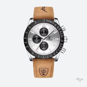 Montre ronde homme en silicone avec chronographe intégré