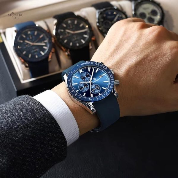 Montre homme en silicone, style élégant et fonctionnel