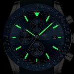 Accessoire homme : montre ronde quartz avec chronographe