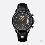 Montre Quartz Homme Cuir Gris Date Fonctionnelle