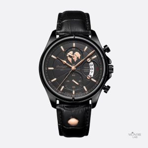 Montre Quartz Homme Cuir Gris Date Fonctionnelle