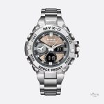 Montre solaire chronographe homme en acier