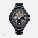 Chronographe homme en acier, montre solaire élégante