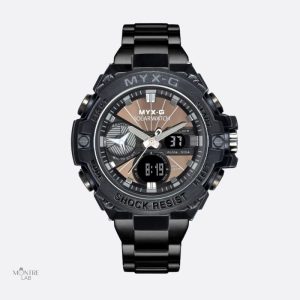 Chronographe homme en acier, montre solaire élégante