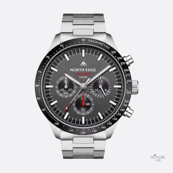 Montre solaire chronographe homme étanche 50M