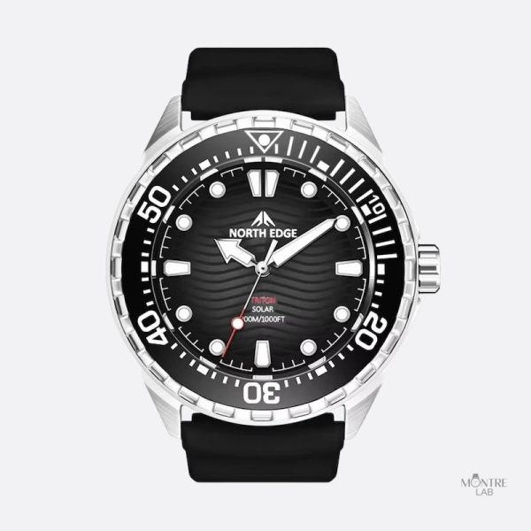 Montre de plongée solaire pour hommes, 300M étanche