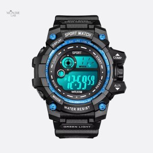 Accessoire sportif pour homme, montre robuste et fonctionnelle