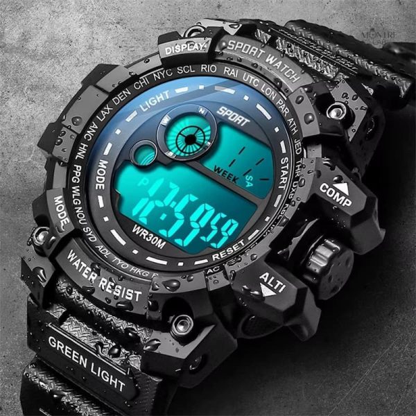 Montre homme numérique, style dynamique et durable