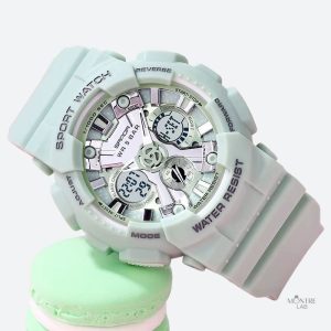 Accessoire sportif féminin, montre digitale résistante