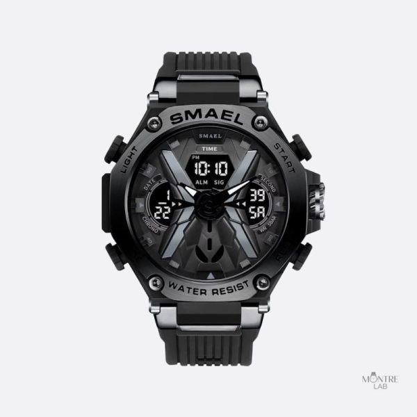 Montre sport homme double affichage analogique et digital