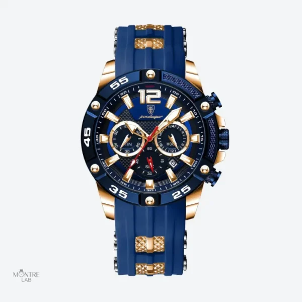 Style racing pour montre de sport masculine