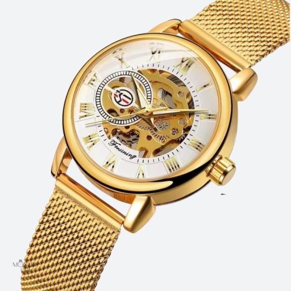 Montre à mouvement visible pour femme moderne