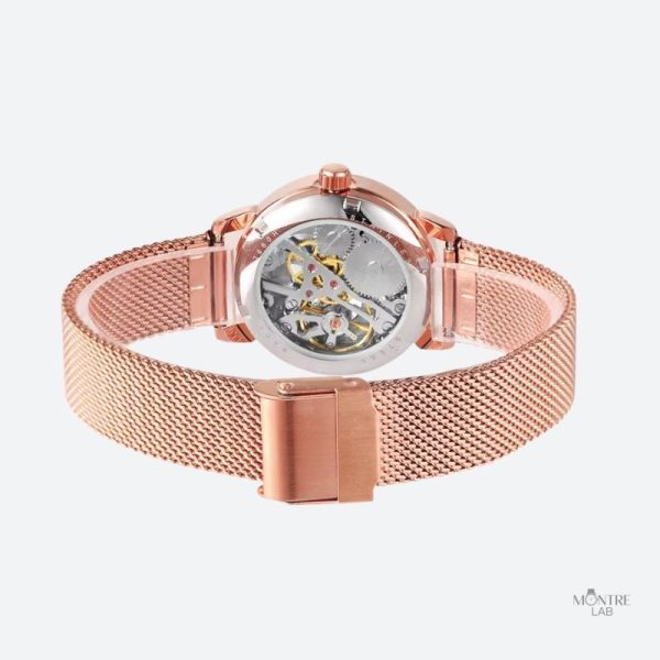 Montre femme avec bracelet en maille milanaise sophistiqué