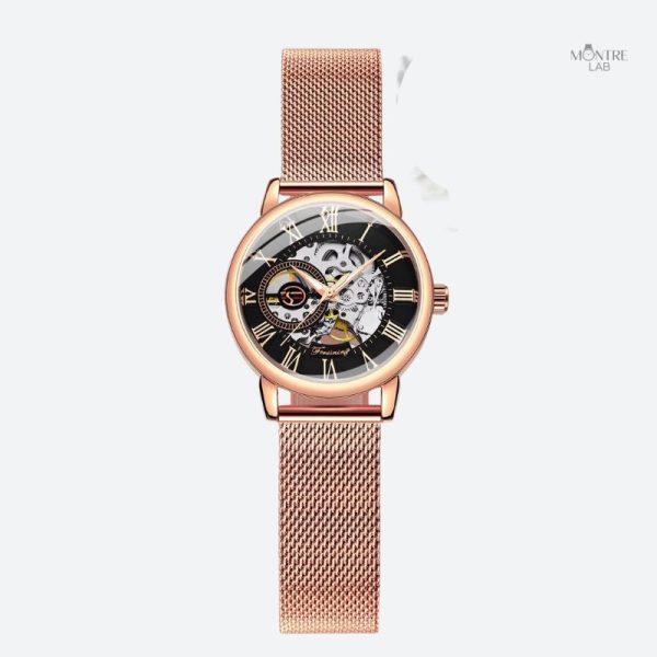montre-squelette-femme-mecanisme-apparent-1 Montre squelette femme avec mécanisme apparent