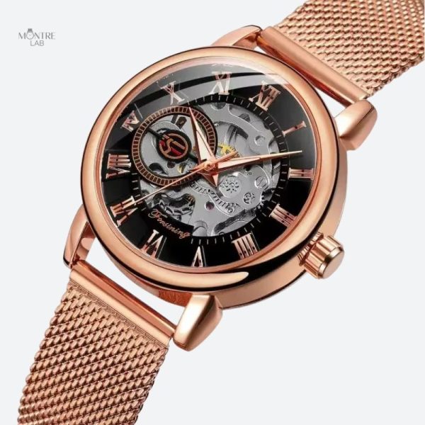 montre-squelette-femme-metal-automatique-1 Montre squelette automatique femme en métal