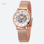 Montre Squelette Femme Ronde en Métal