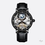 Tourbillon élégant sur montre squelette
