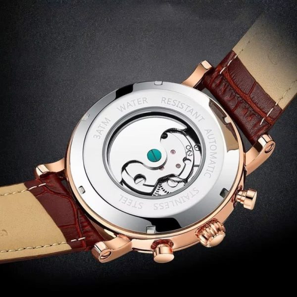 Style sophistiqué de montre homme squelette