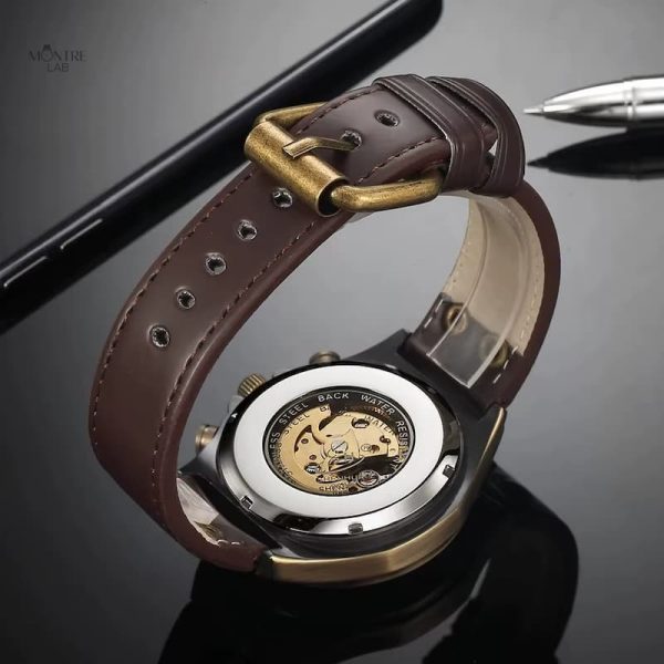 Mécanisme de montre en bronze pour homme élégant