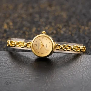 Montre Vintage Femme Bracelet Bijou Petit Cadran Rond