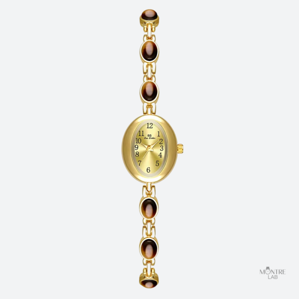 montre-vintage-femme-bracelet-maille-pierre-1 Montre vintage femme avec bracelet maille et pierre
