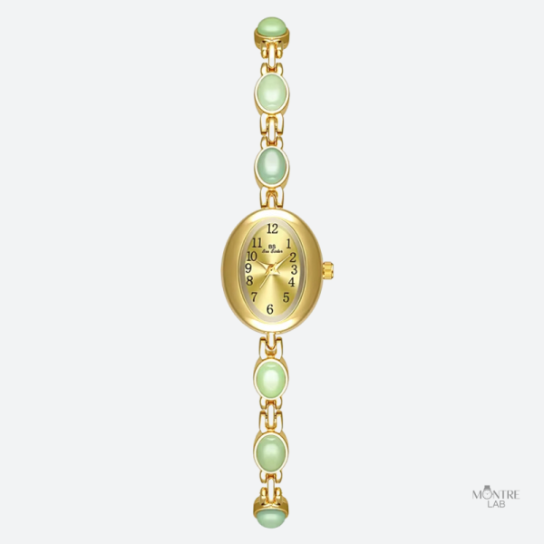 Pierre ornée sur montre rétro féminine