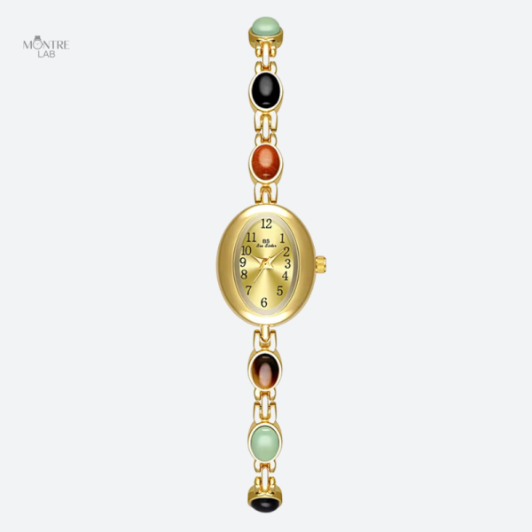 Design élégant de montre femme vintage avec maille