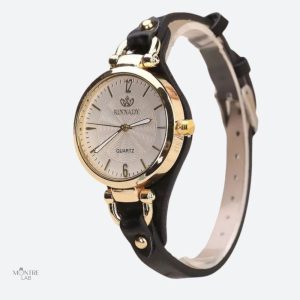 Montre vintage femme en cuir coloré