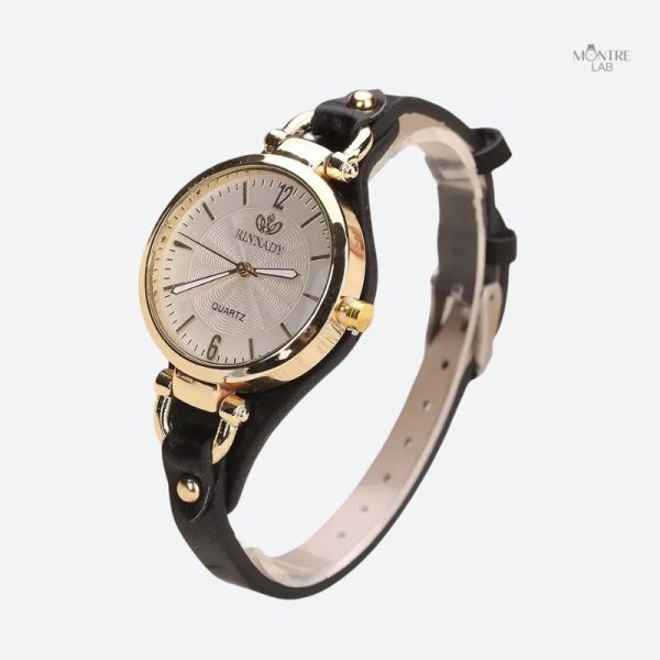 Bijou vintage féminin avec bracelet en cuir