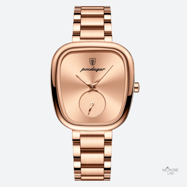 montre-vintage-femme-etanche-or-rose-1 Montre vintage femme dorée rose étanche