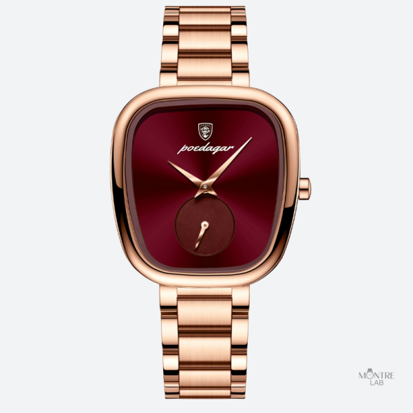 Élégante montre vintage rose pour femme