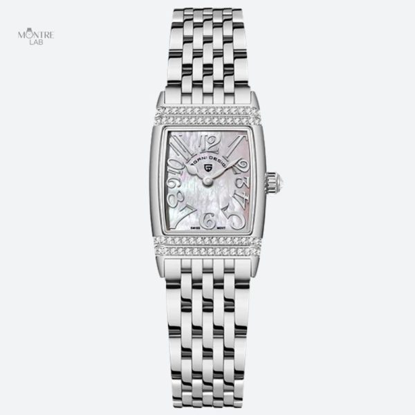 Montre Femme Argent avec Design Rectangulaire