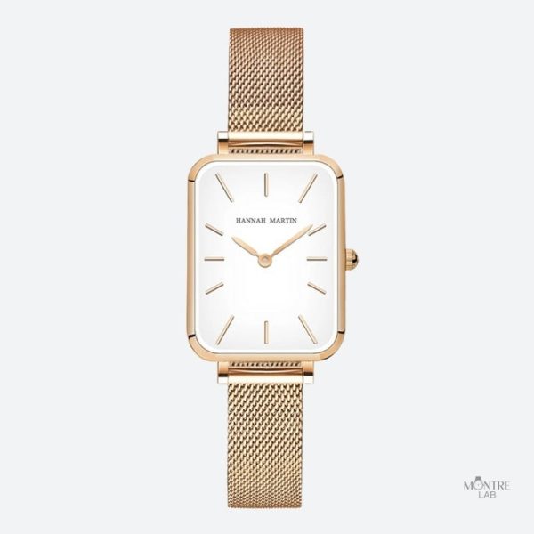 montre-vintage-femme-forme-rectangulaire-doree-maille-fine-1 Montre Vintage Femme Dorée Rectangulaire