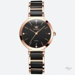 Montre Femme Ronde au design Vintage en Or Rose