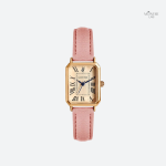 Montre vintage femme rectangle en cuir