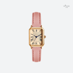 Montre vintage femme rectangle en cuir