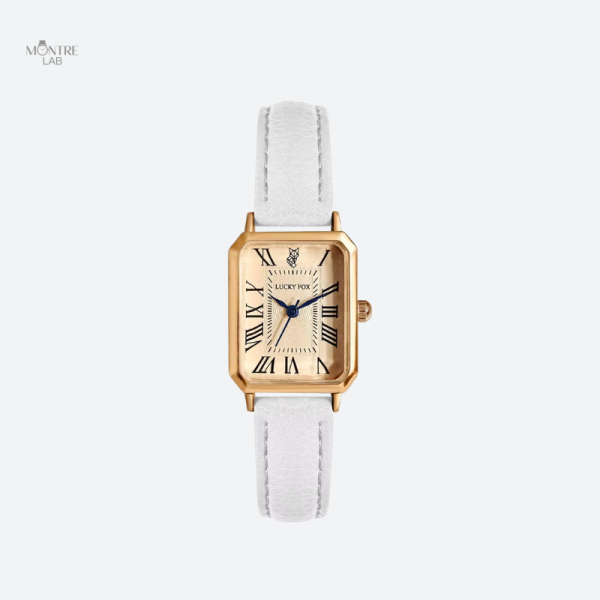 Accessoire vintage pour femme, montre rectangulaire