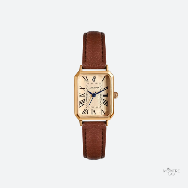 Élégante montre en cuir, modèle femme vintage