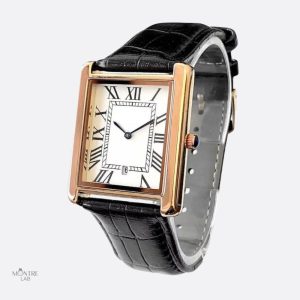 Montre Homme Vintage Cuir, design carré et élégant