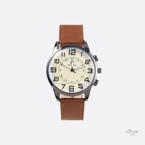 Montre Vintage Homme Quartz Classique Cuir