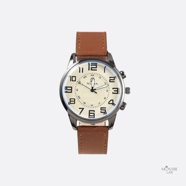 montre-vintage-homme-quartz-classique-avec-bracelet-cuir-1 Montre Vintage Homme Quartz Classique Cuir
