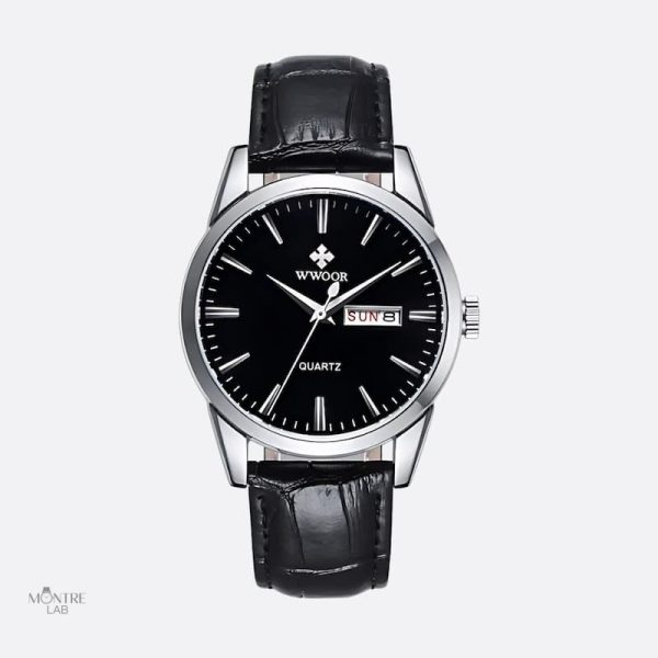 Accessoire vintage pour homme, montre en cuir marron