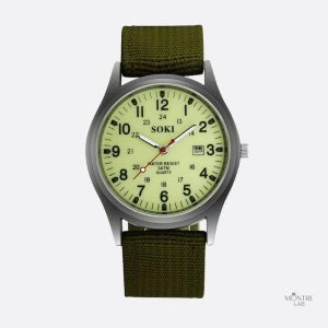 Accessoire vintage pour homme : montre militaire à quartz